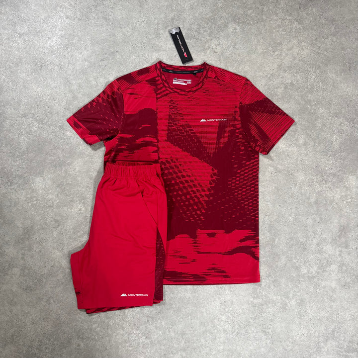 mtrn short set - red geo