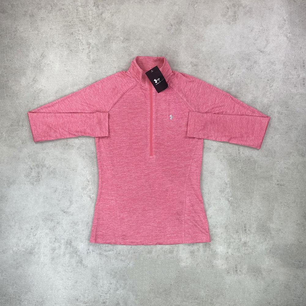 un arm tech 2.0 half zip cerise women's