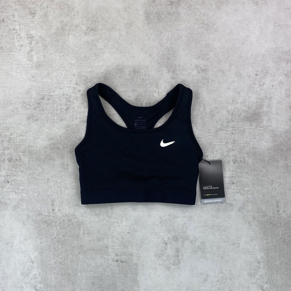 nke swoosh bra black women's