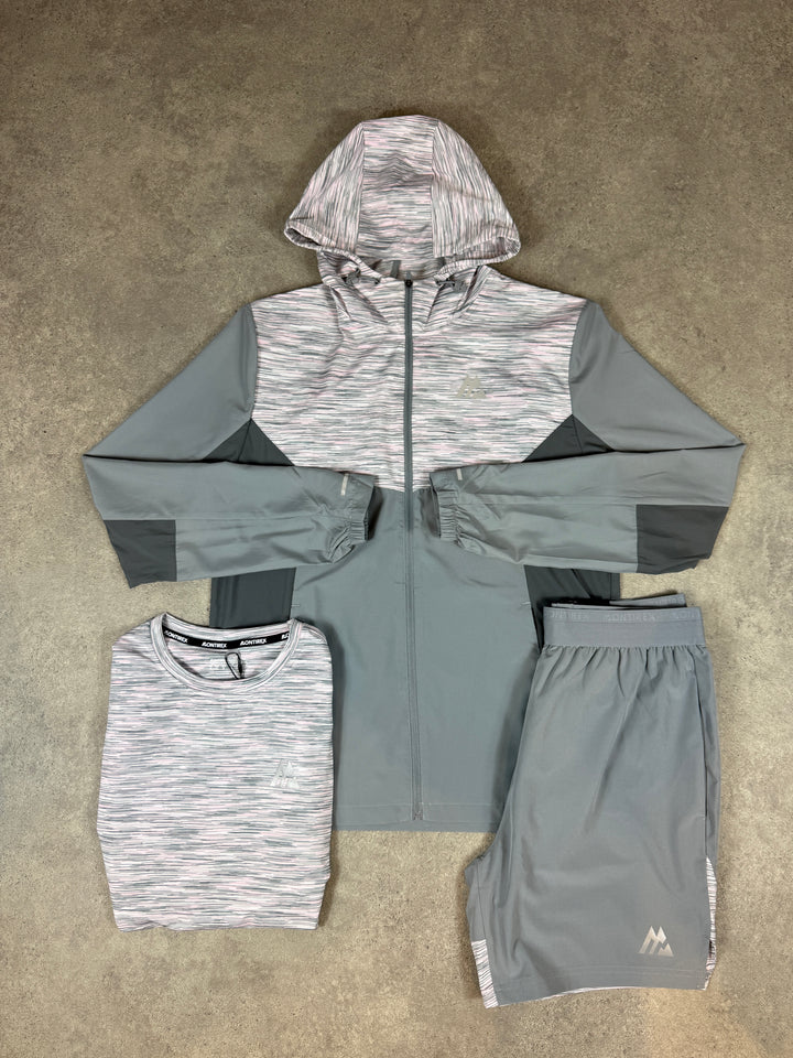 mtx tri grey set - jacket/tee/shorts