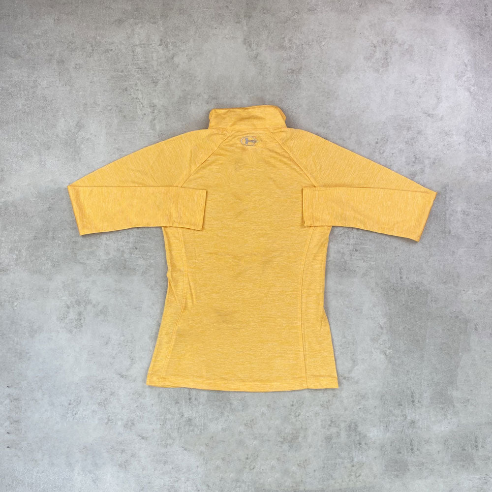 un arm tech 2.0 half zip peach yellow women's