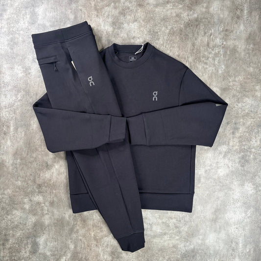 O N FOCUS SWEATSHIRT TRACKSUIT - BLACK