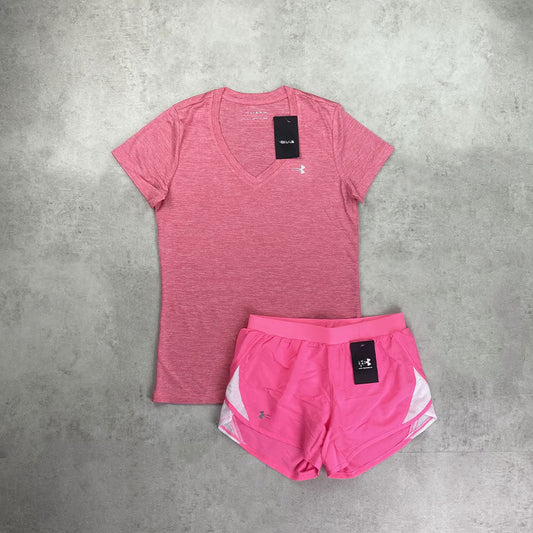 UN ARM T-Shirt/ Shorts Pink Set Women's