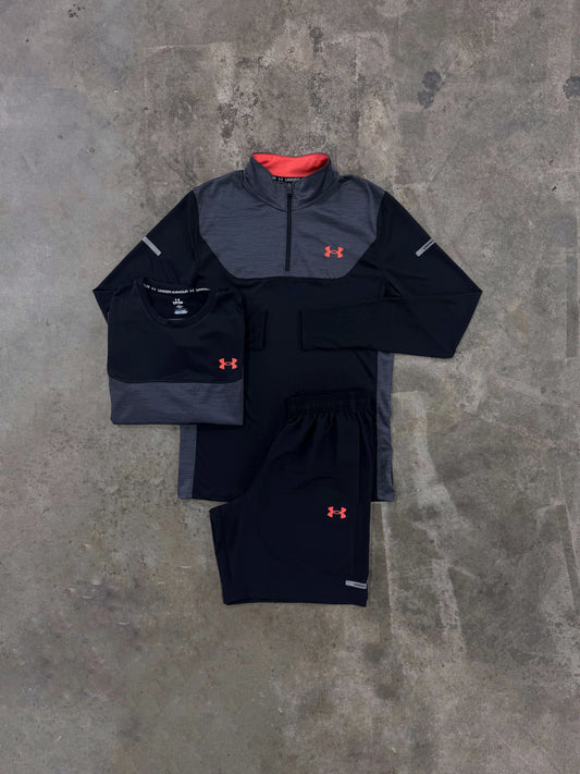 UNARM - SHORT/TEE/QUARTER ZIP - RED CHARCOAL