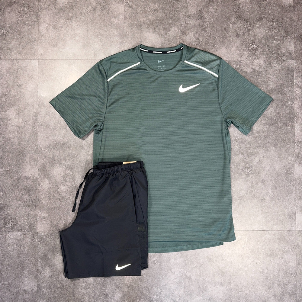 nk short set - grey/black
