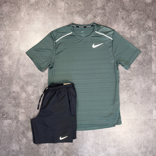 NK SHORT SET - GREY/BLACK