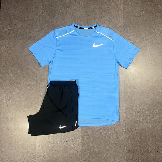 NK SHORT SET - BLACK BLUE