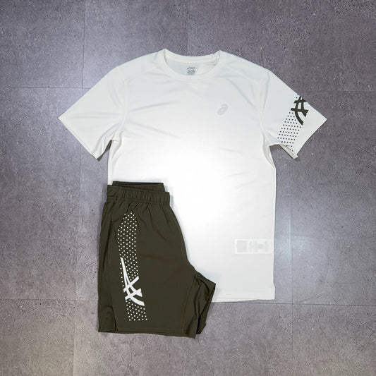 ASCS SHORT SET - CREAM/BROWNSTONE