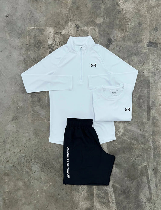 UNARM - SHORT/TEE/QUARTER ZIP - WHITE/BLACK