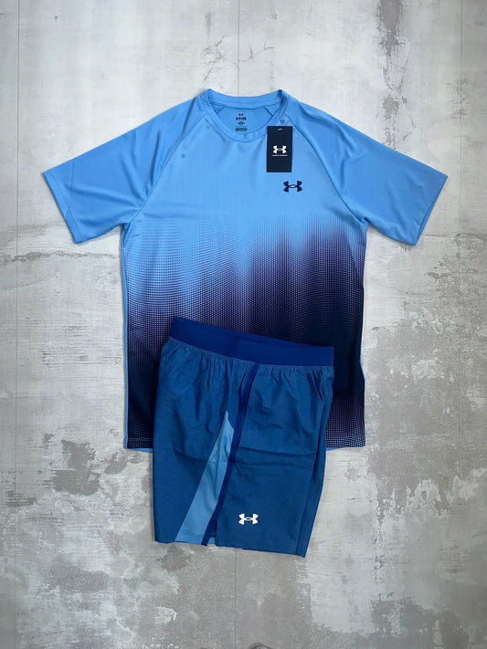 UN ARM BLUE FADE SHORT SET