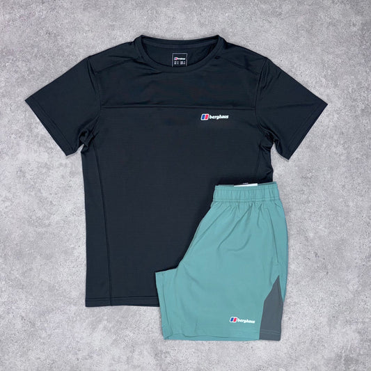 BGS SHORT SET - MINT BLACK