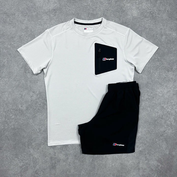 bgs short set - black/white