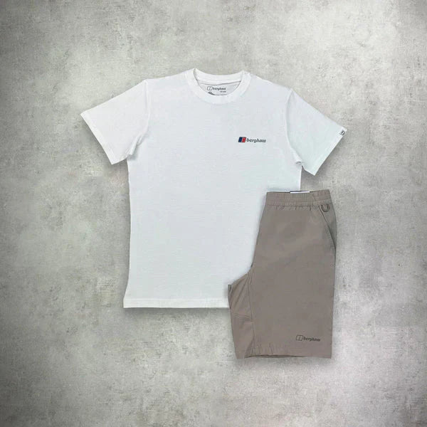 bgs short set - white grey