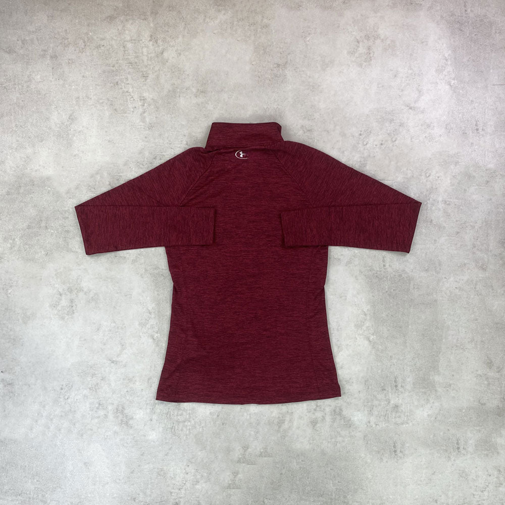 un arm tech 2.0 half zip burgundy women's
