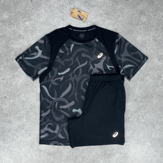ASCS SHORT SET - GEO BLACK